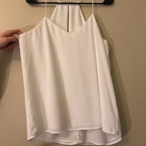 Express white thin strap blouse size medium